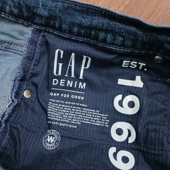 Gap Wide Leg High Rise Ankle Button Fly Denim Jeans Size 18 - 38 x 26 - Picture 4 of 5